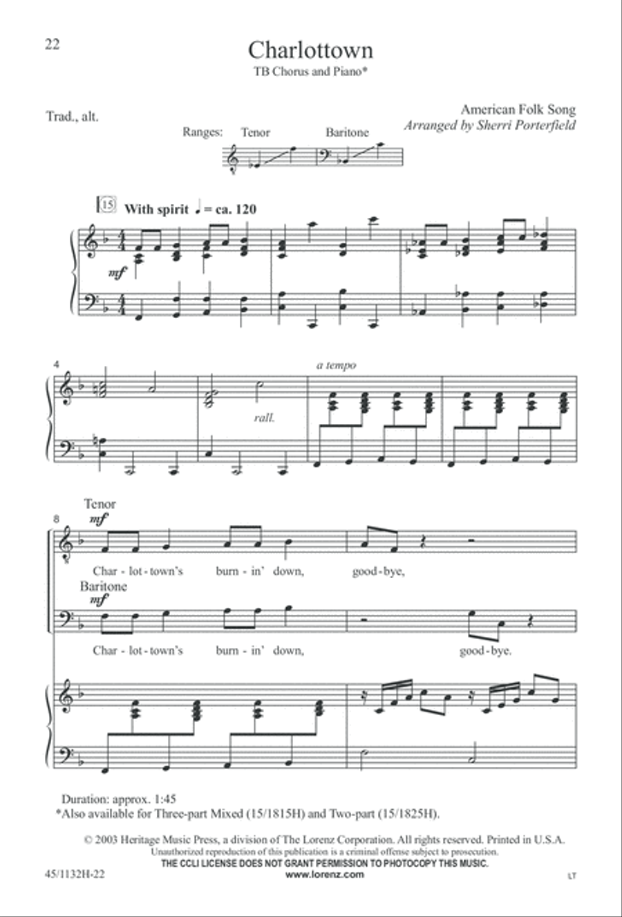 Singable Solutions for TB Choirs TB scores gallery preview page 22