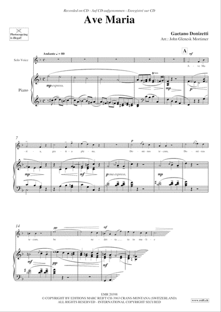 Ave Maria Voice scores gallery preview page 4