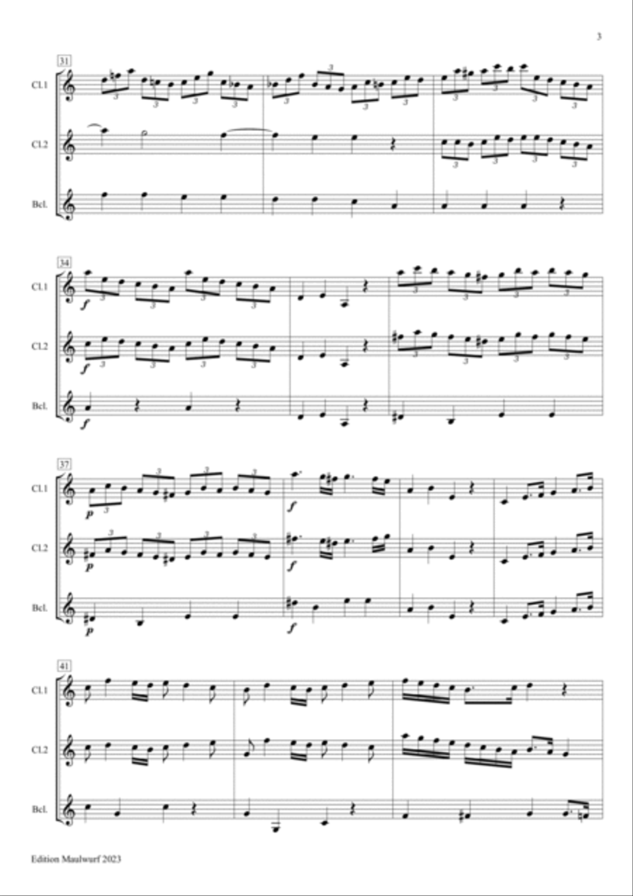 Sonata Sonata Clarinet Trio scores gallery preview page 5