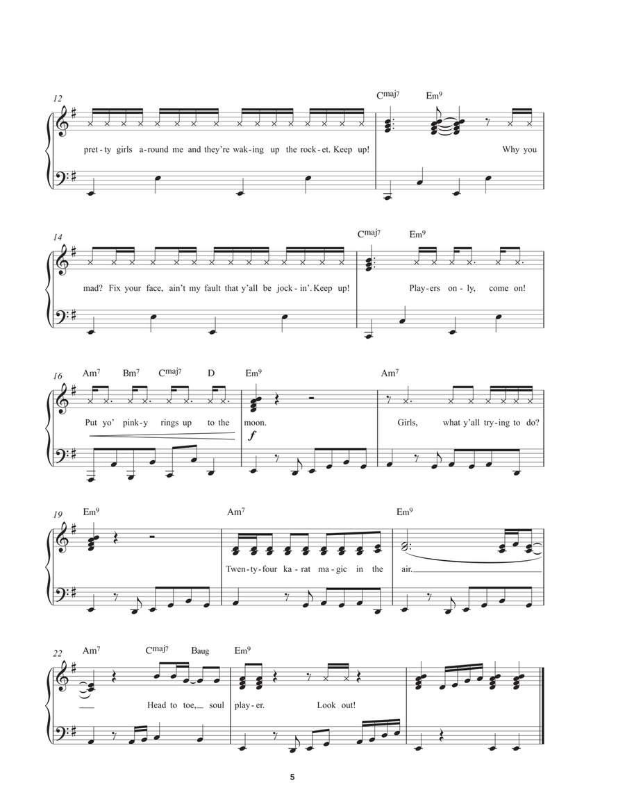 Bad Things Bad Things Easy Piano scores gallery preview page 5
