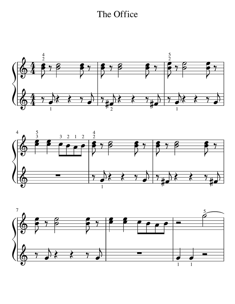 The office easy piano cheap