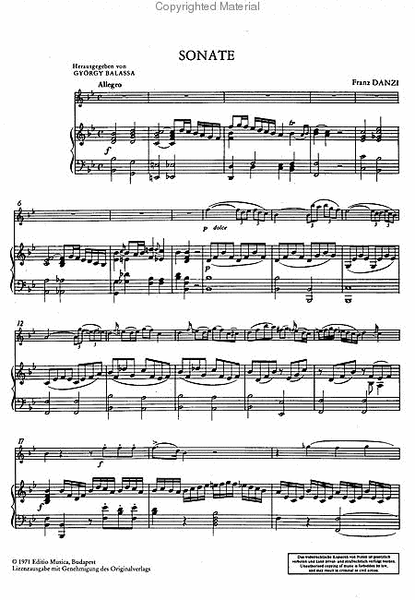 Sonata in B Flat Major