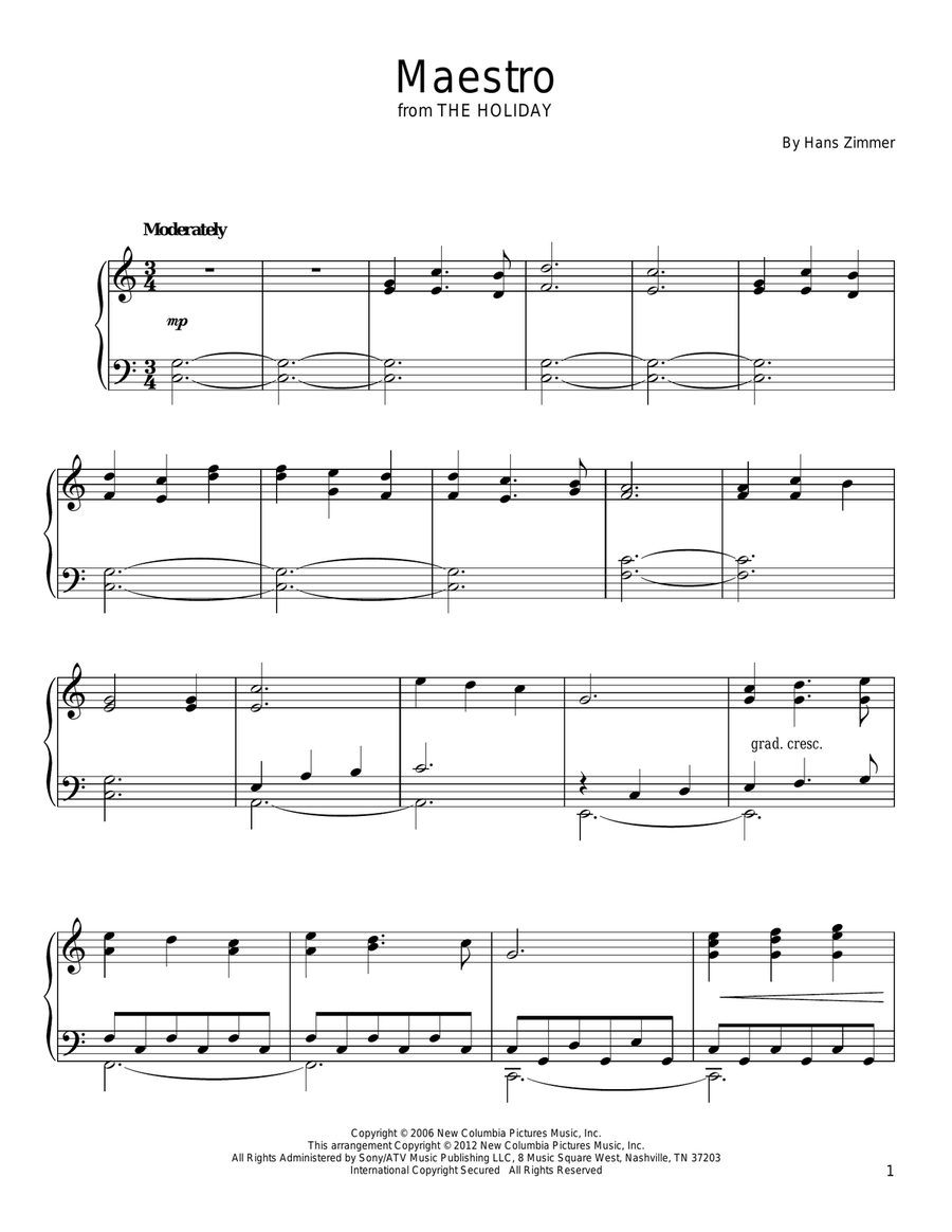 Maestro Piano Solo scores gallery preview page 1