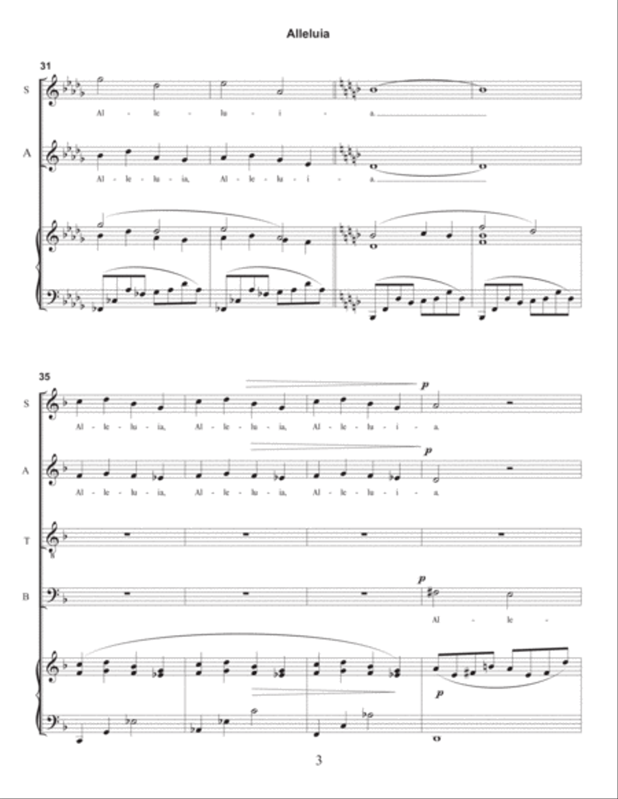 Alleluia 4-Part scores gallery preview page 3