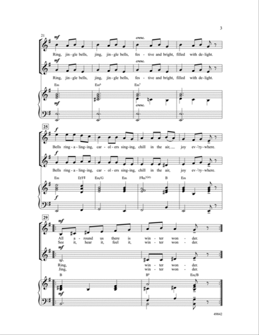 Winter Bells Choir scores gallery preview page 3