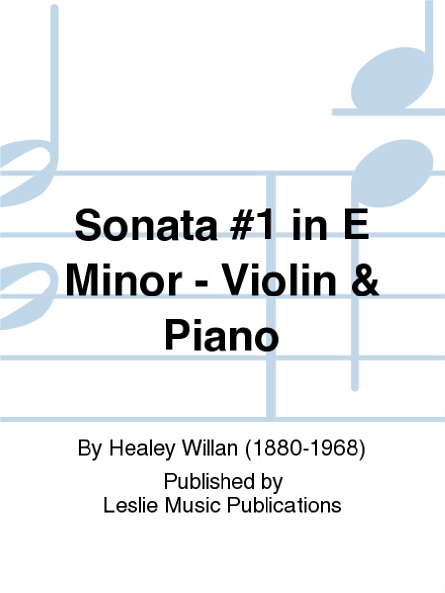 Sonata NO. 1 in E Minor ( VN/PNO) Violin Solo scores gallery preview page 1