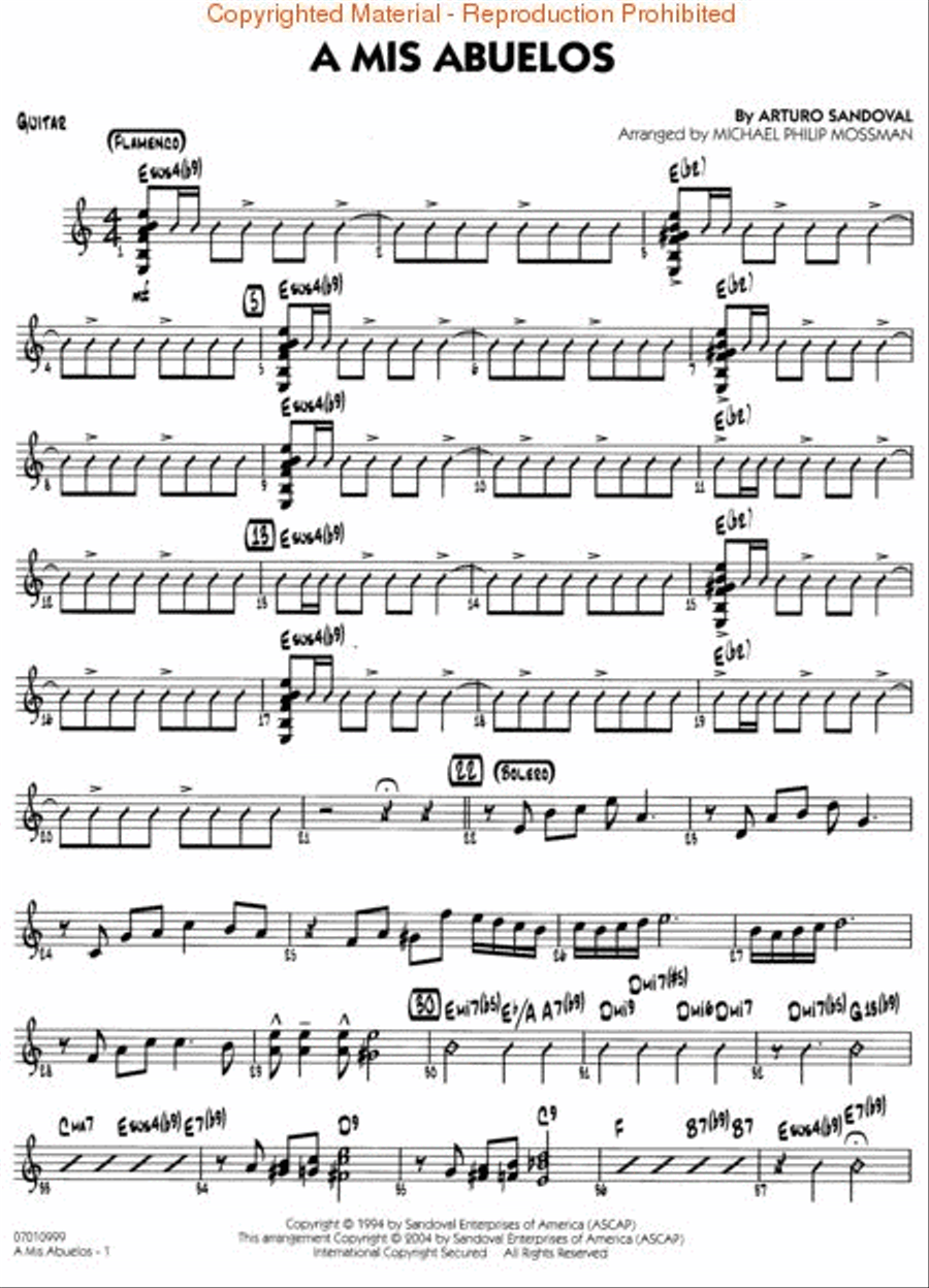 A Mis Abuelos Jazz Ensemble scores gallery preview page 5