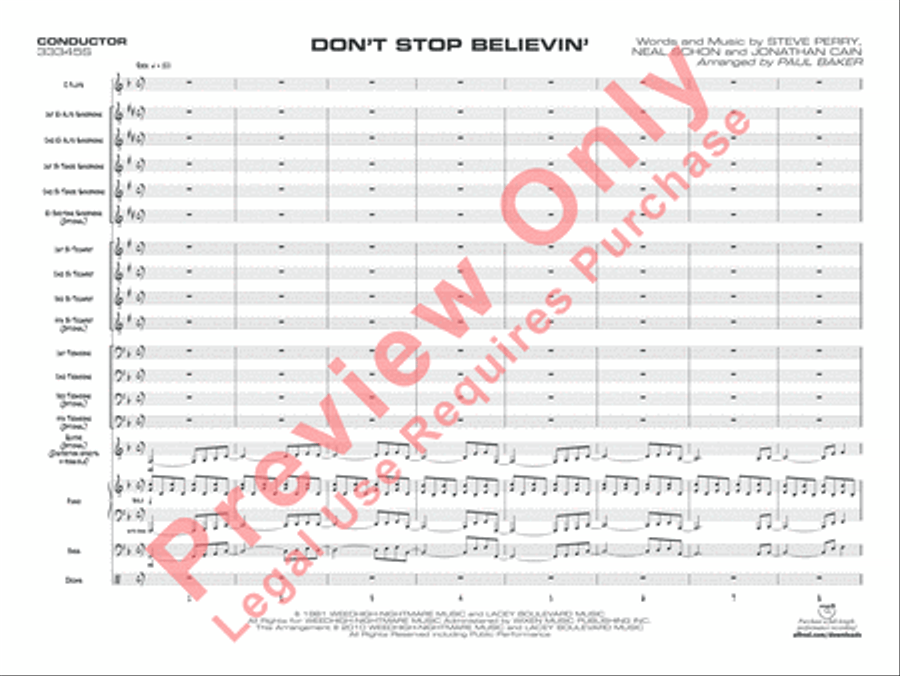 Don't Stop Believin' Don't Stop Believin' Jazz Ensemble scores gallery preview page 4