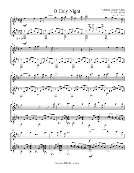 O Holy Night (Flute and Guitar) - Score and Parts image number null