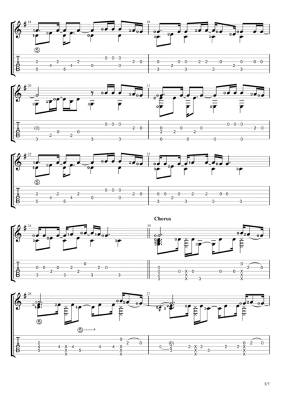 I Took A Pill In Ibiza Guitar Tablature Digital Sheet Music
