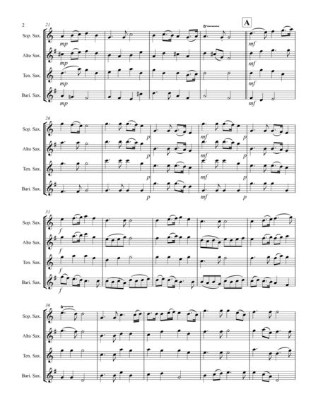Handel – Music for the Royal Fireworks (for Saxophone Quartet SATB) image number null