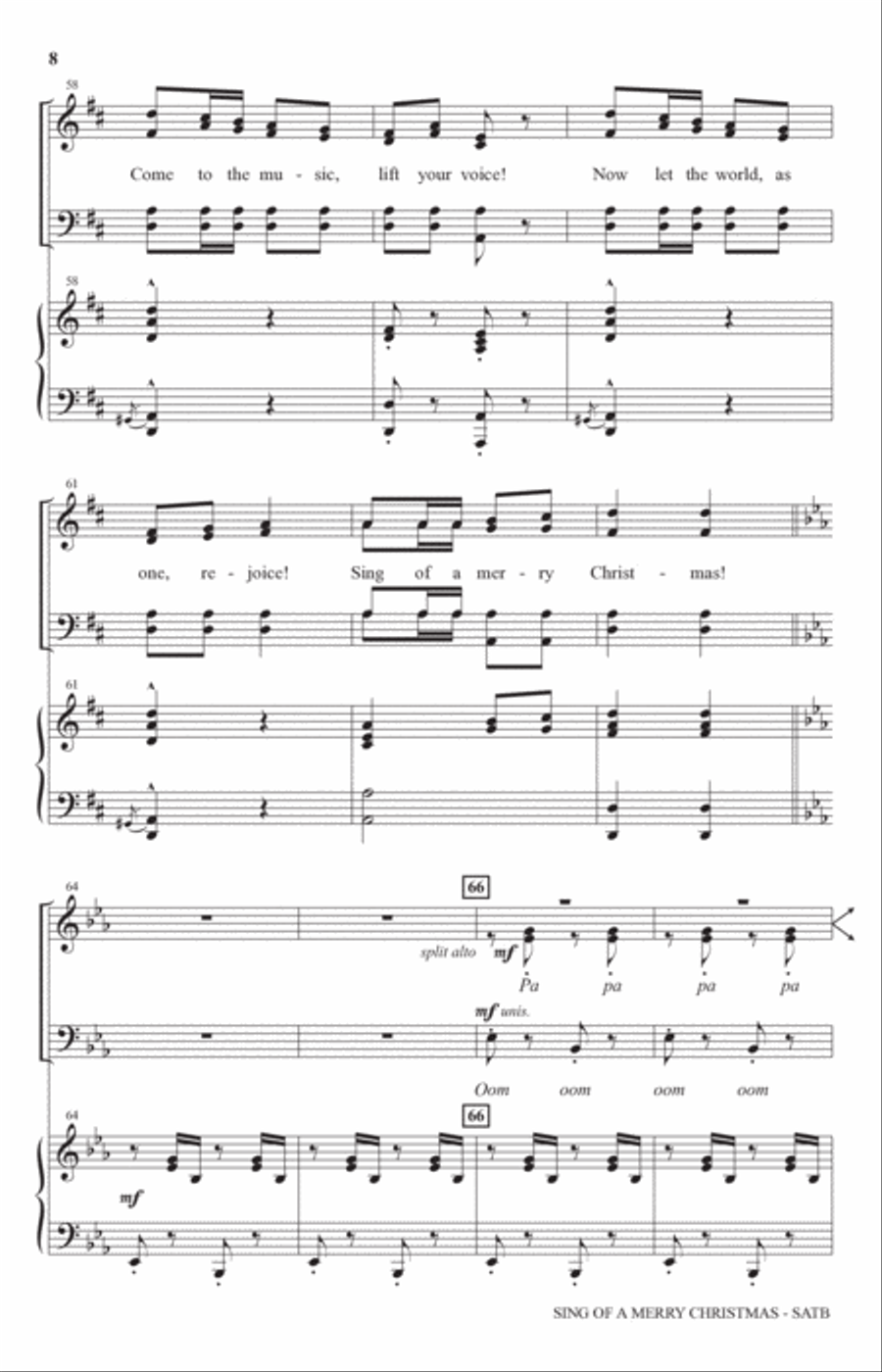 Sing Of A Merry Christmas 4-Part scores gallery preview page 7