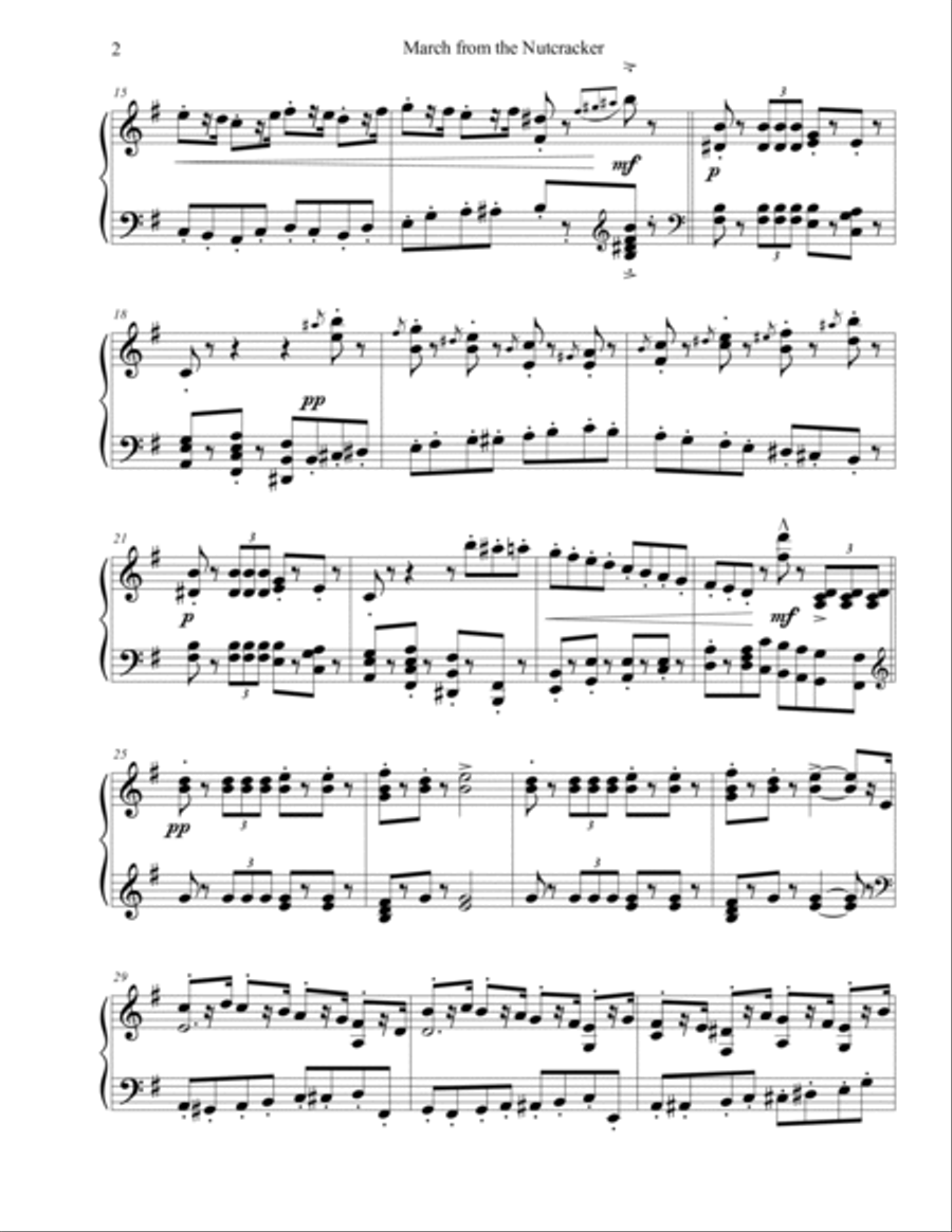 March from The Nutcracker Piano Solo scores gallery preview page 2