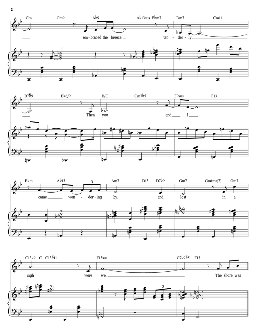 Tenderly Piano, Vocal scores gallery preview page 2
