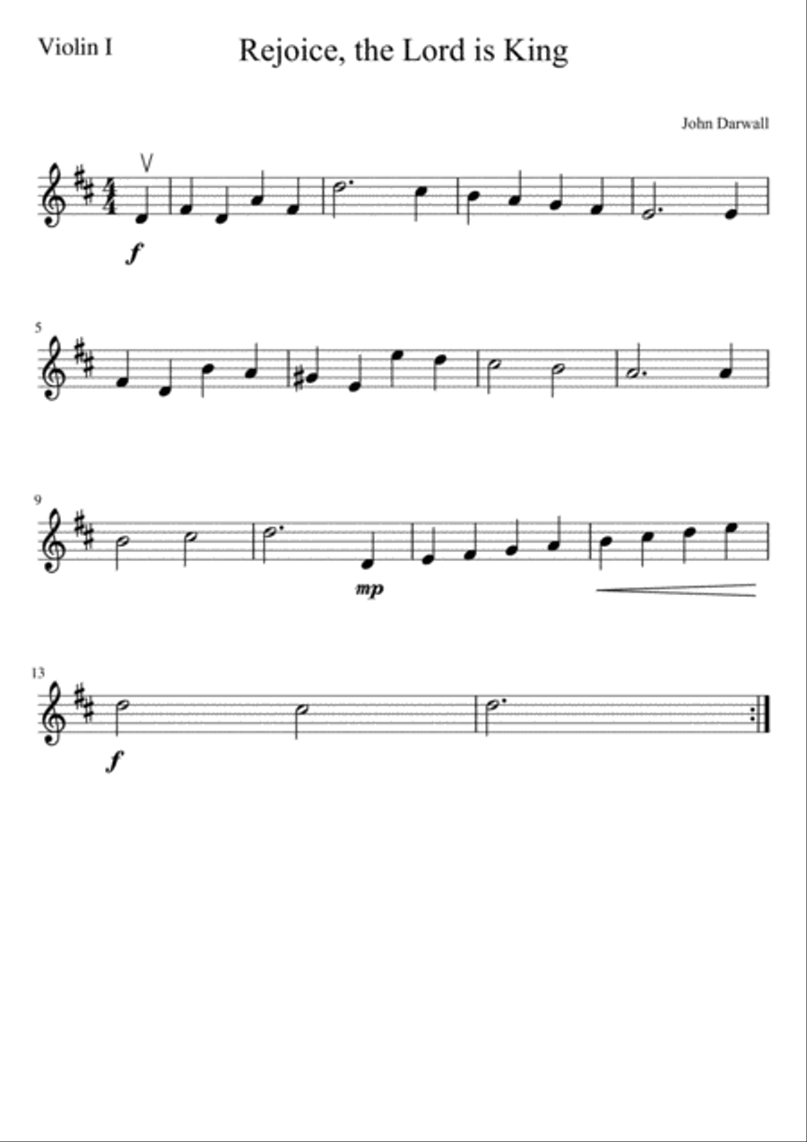 Rejoice the Lord Is King String Quartet scores gallery preview page 3