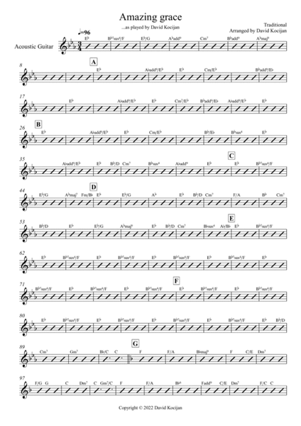 Amazing grace TRIO (piano/guitar, violin & soprano sax) image number null
