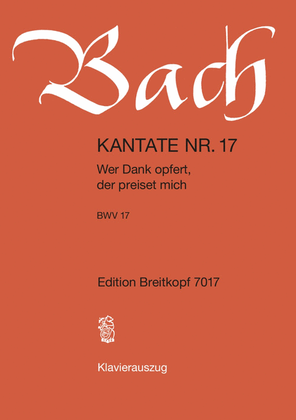 Book cover for Cantata BWV 17 "Wer Dank opfert, der preiset mich"