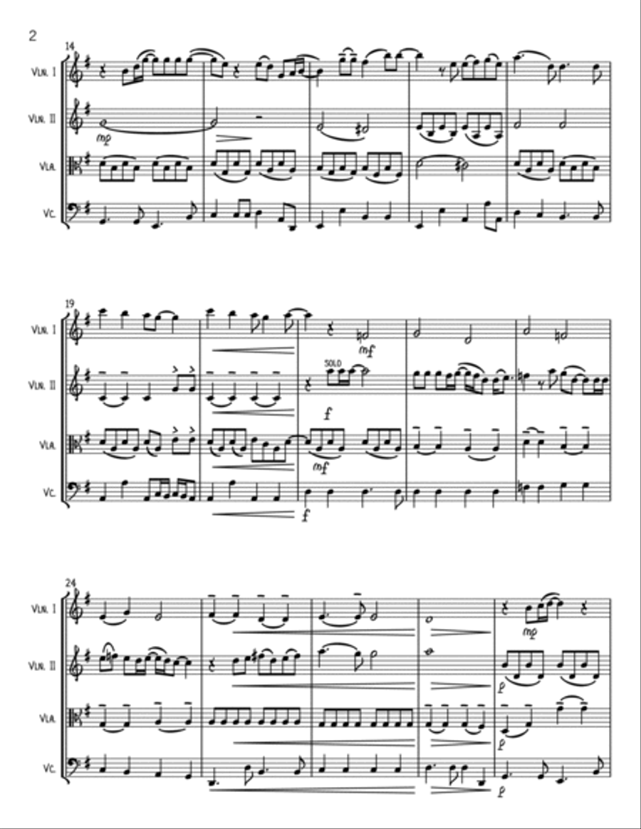 Eternal Flame String Quartet scores gallery preview page 2