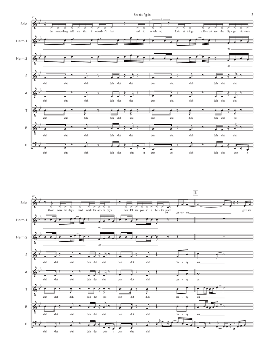 See You Again 4-Part scores gallery preview page 3