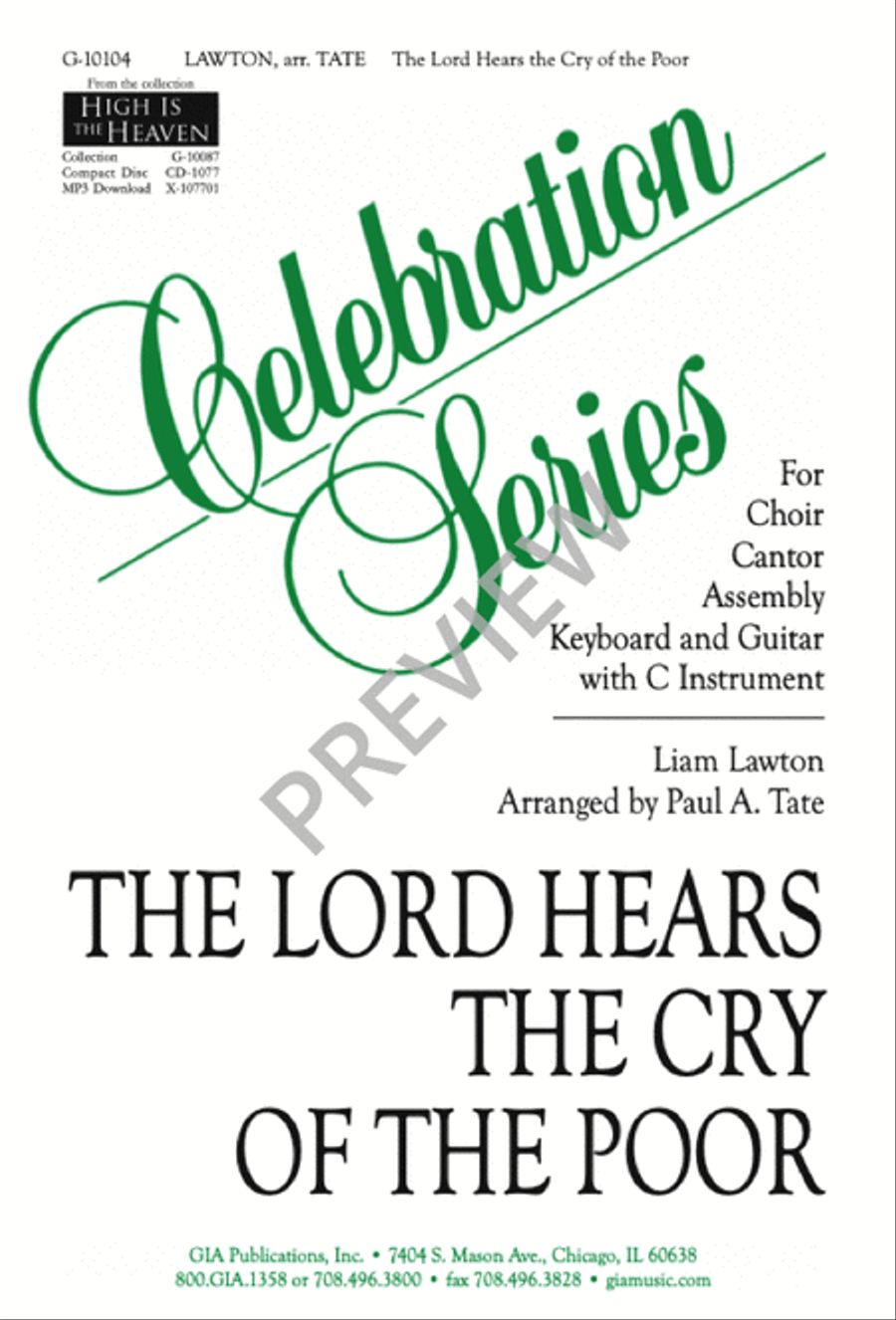 The Lord Hears the Cry of the Poor 4-Part scores gallery preview page 2