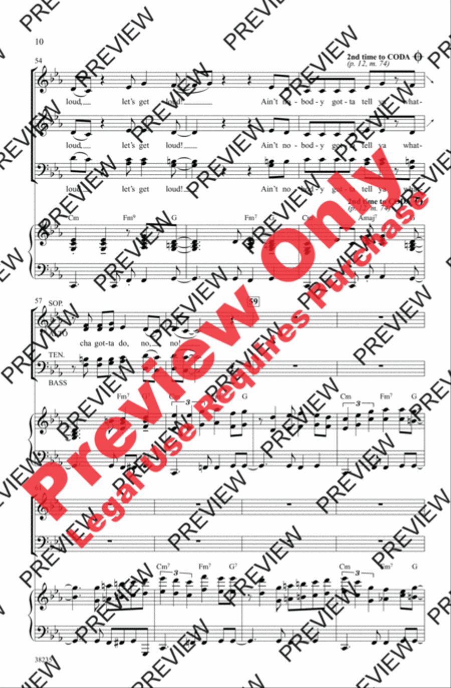 Let's Get Loud 4-Part scores gallery preview page 10