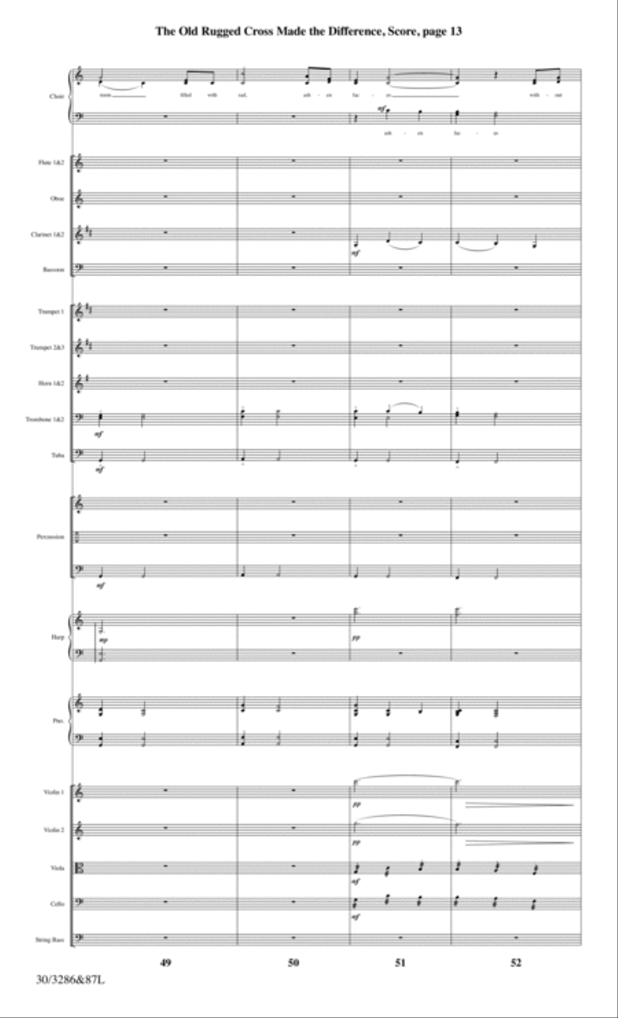 The Old Rugged Cross Made the Difference - Orchestral Score and Parts Choir scores gallery preview page 16