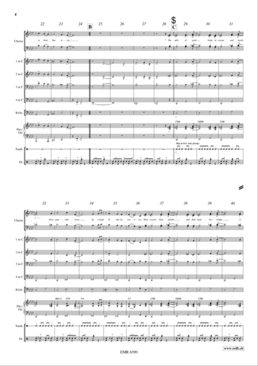King's Blues March Brass Ensemble scores gallery preview page 5