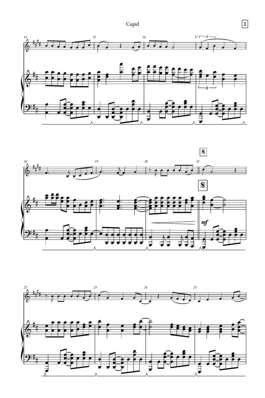 Cupid - Twin Version (Feat. Sabrina Carpenter) B-Flat Clarinet scores gallery preview page 2