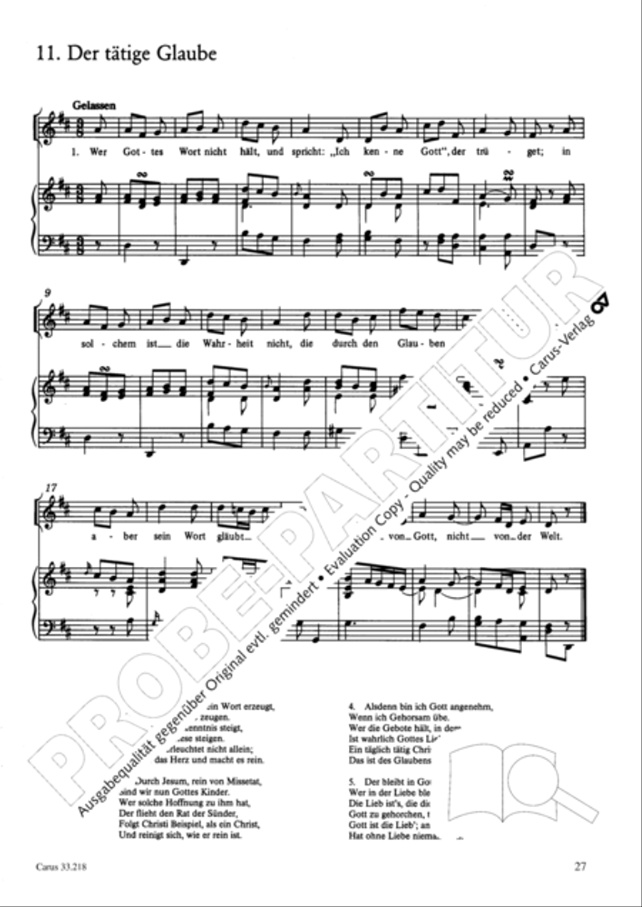 Geistliche Oden und Lieder (Gellert) Collection / Songbook scores gallery preview page 22