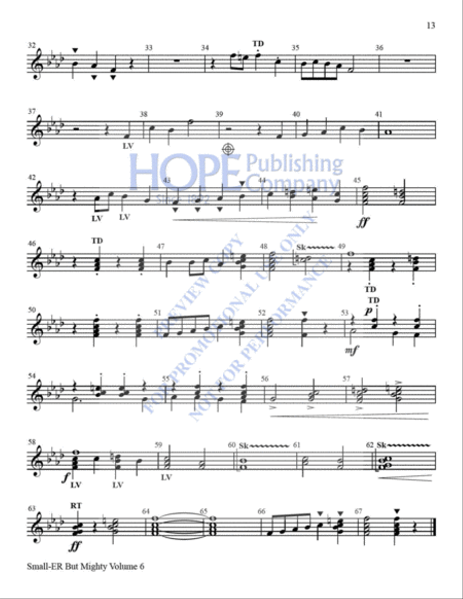 Small-ER But Mighty, Vol. 6, Settings for 8 Bells with Piano for Christmas Handbell Choir scores gallery preview page 14