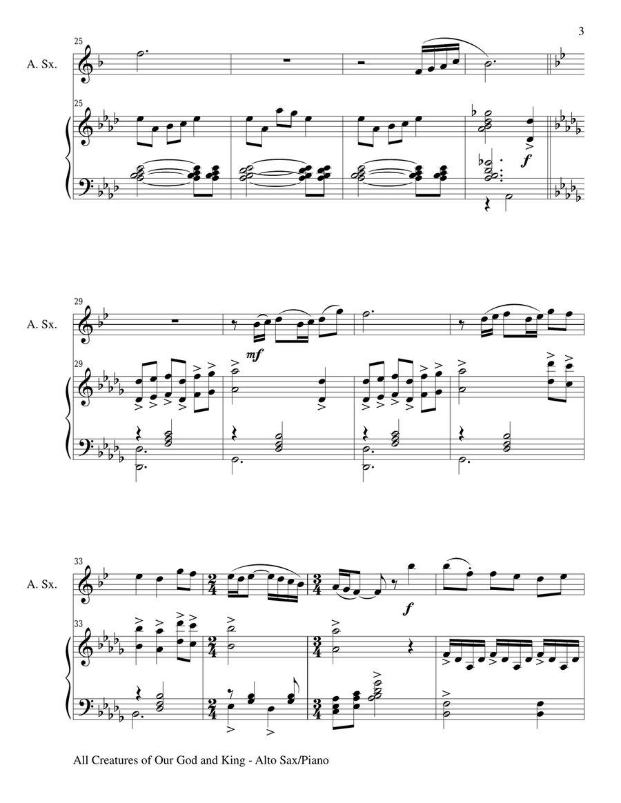 6 HYMNS of Adoration & Guidance Set 1 & 2 (Duets - Alto Sax and Piano with Parts) Woodwind Duet scores gallery preview page 6