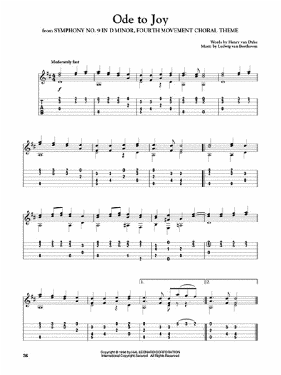 Wedding Songs for Classical Guitar Acoustic Guitar scores gallery preview page 5