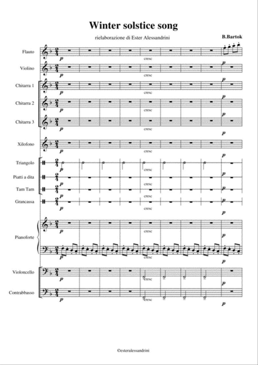 Winter solstice song Chamber Orchestra scores gallery preview page 1
