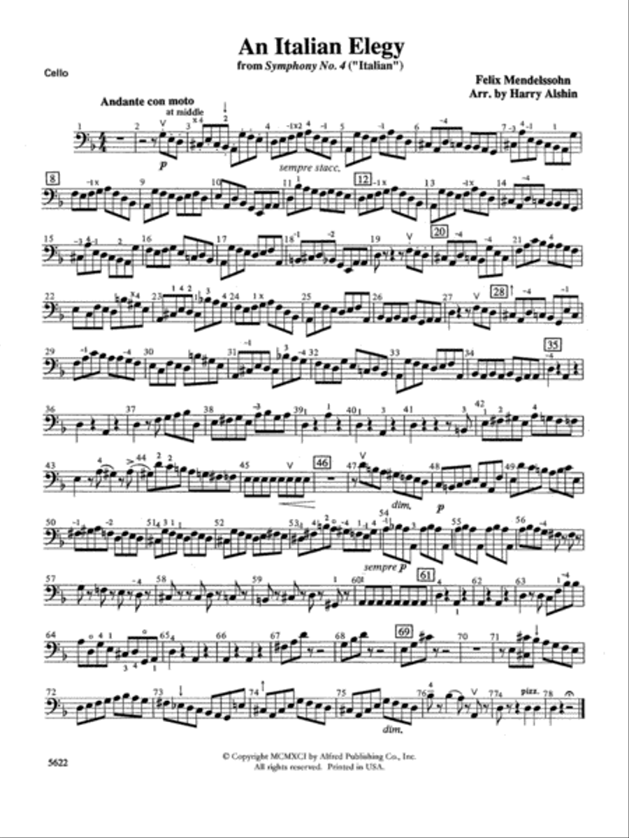 An Italian Elegy, from Symphony No. 4 