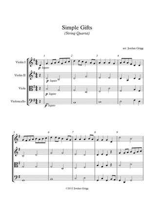 Book cover for Simple Gifts (String Quartet)