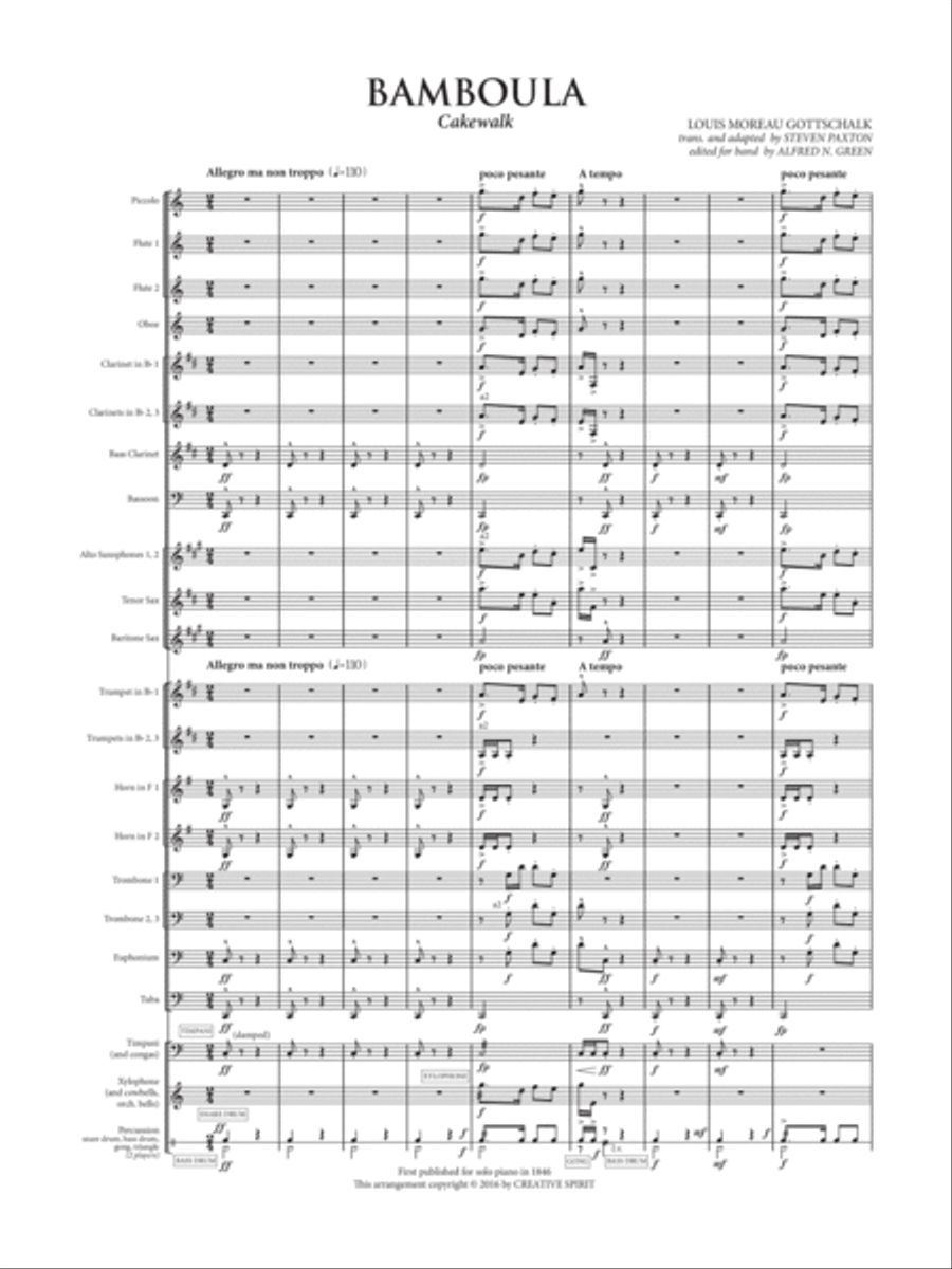 BAMBOULA for concert band Concert Band scores gallery preview page 5