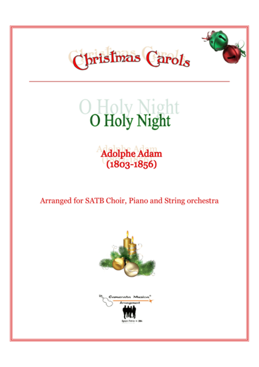 O Holy Night for SATB Piano and String orchestra 4-Part scores gallery preview page 1