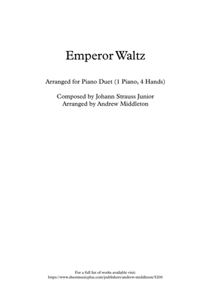 Emperor Waltz arranged for Piano Duet