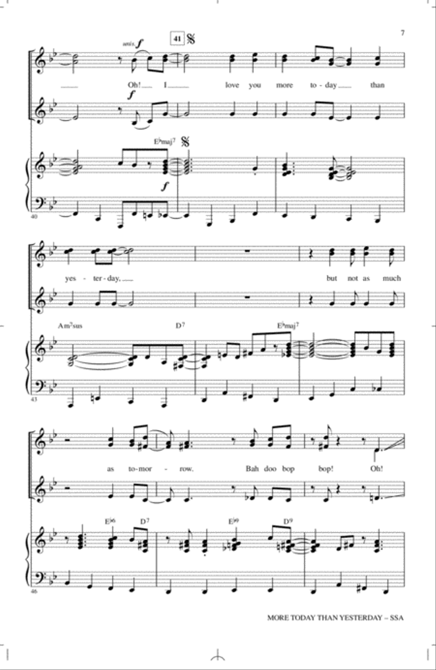 More Today Than Yesterday SSA scores gallery preview page 6