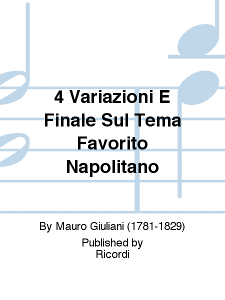 4 Variazioni E Finale Sul Tema Favorito Napolitano