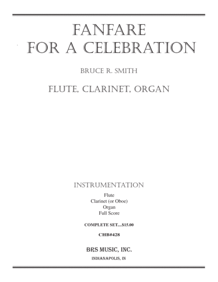  Fanfare For A Celebration, flute, clarinet, organ