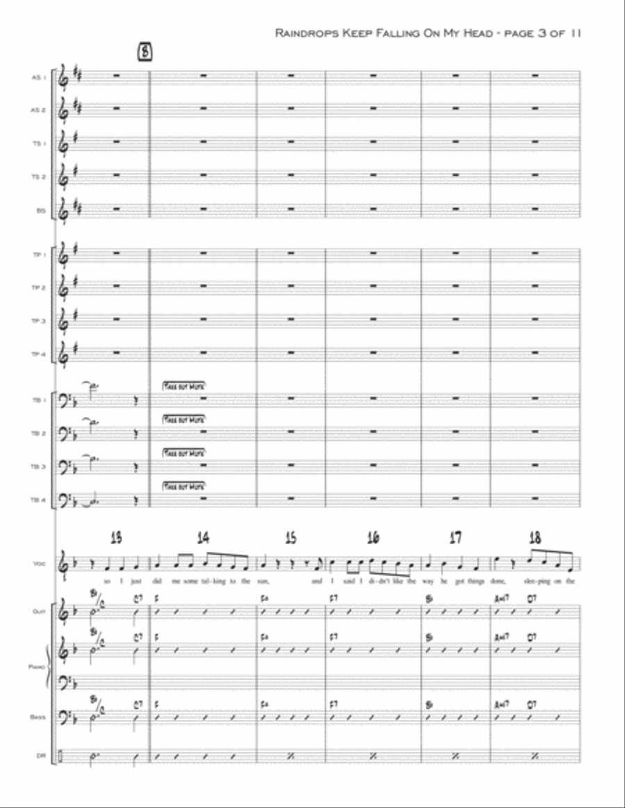 Raindrops Keep Fallin' On My Head Jazz Ensemble scores gallery preview page 3