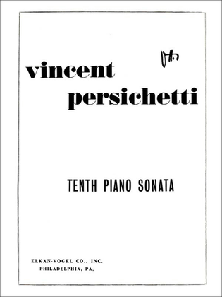 Book cover for Tenth Piano Sonata