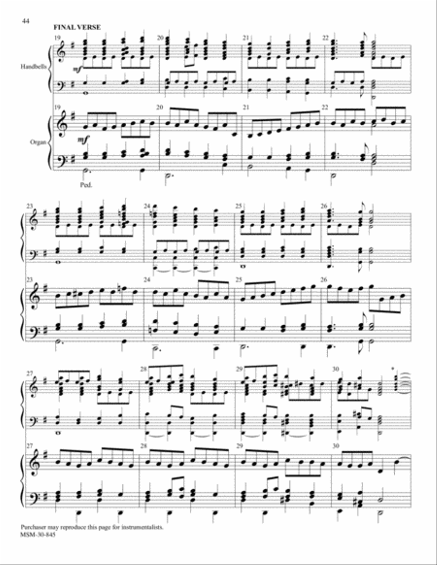 Let Praises Ring: 18 Introductions and Hymn Accompaniments for Handbells, Organ, and Congregation, Volume 1 image number null