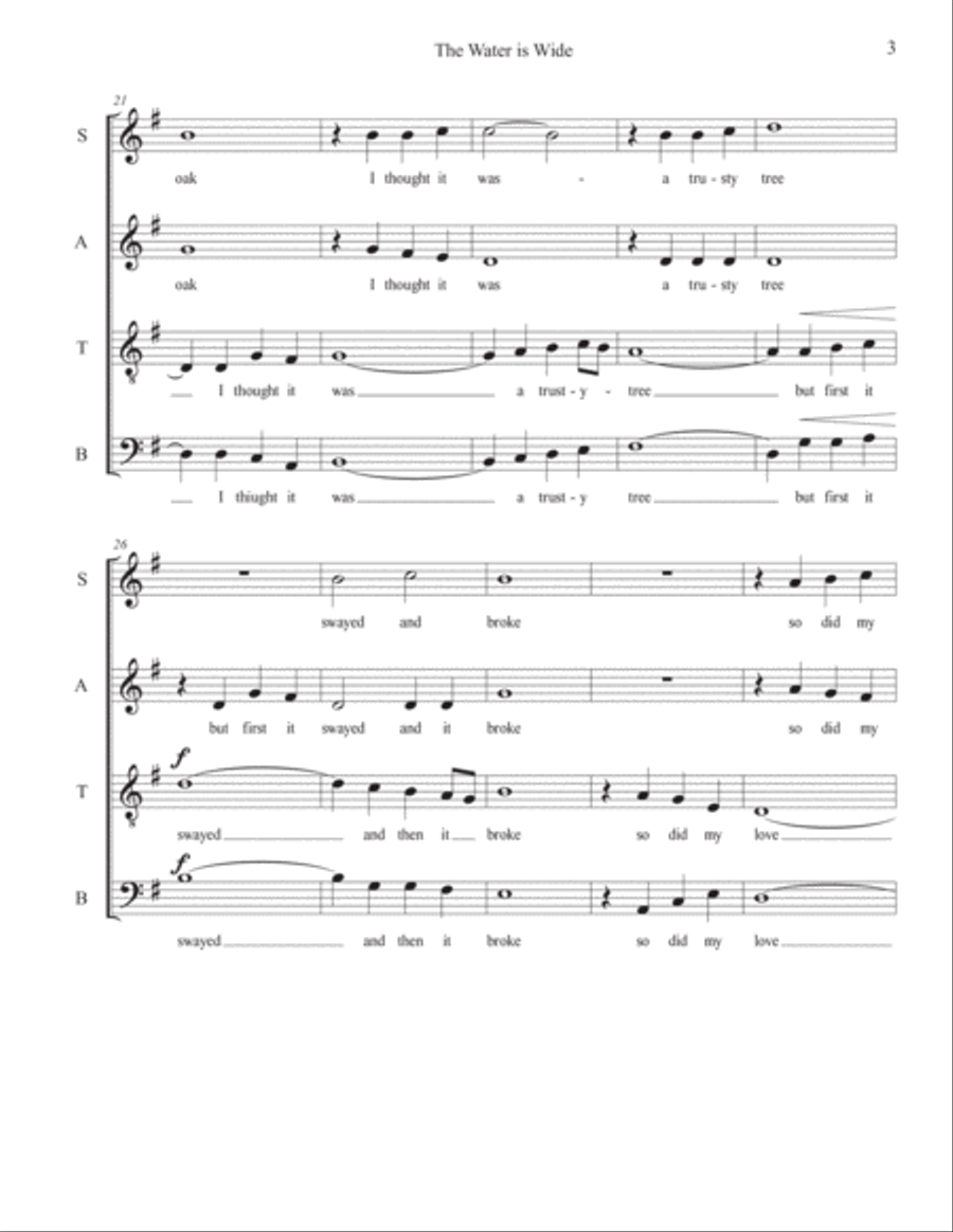 The Water is Wide 4-Part scores gallery preview page 3