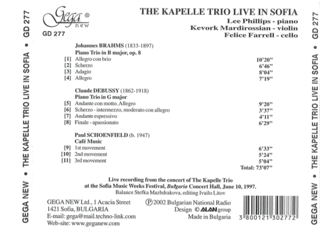 Kapelle Trio: Live In Sofia
