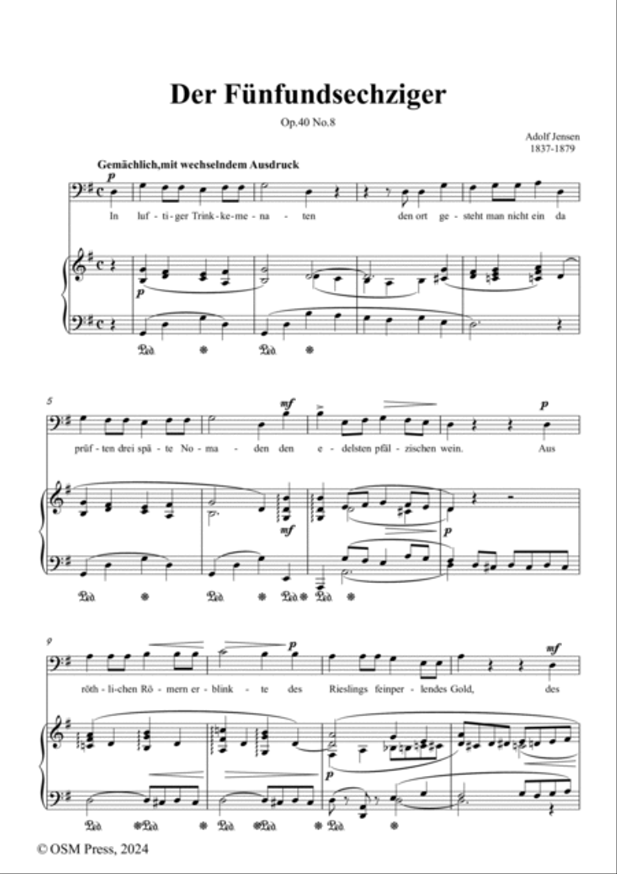 A. Jensen-Der Fünfundsechziger,in G Major,Op.40 No.8 Voice scores gallery preview page 2