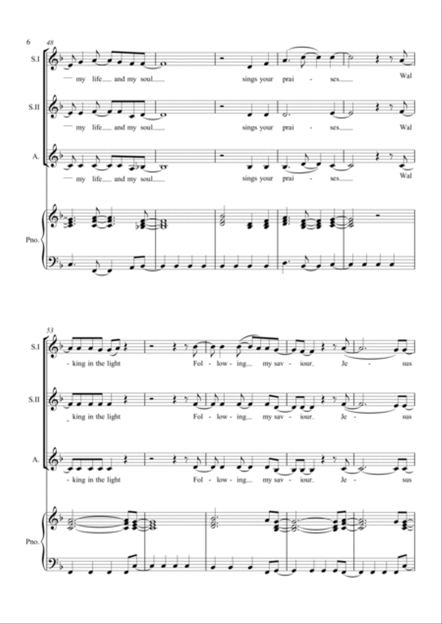 Walking In The Light Walking In The Light SSA scores gallery preview page 6
