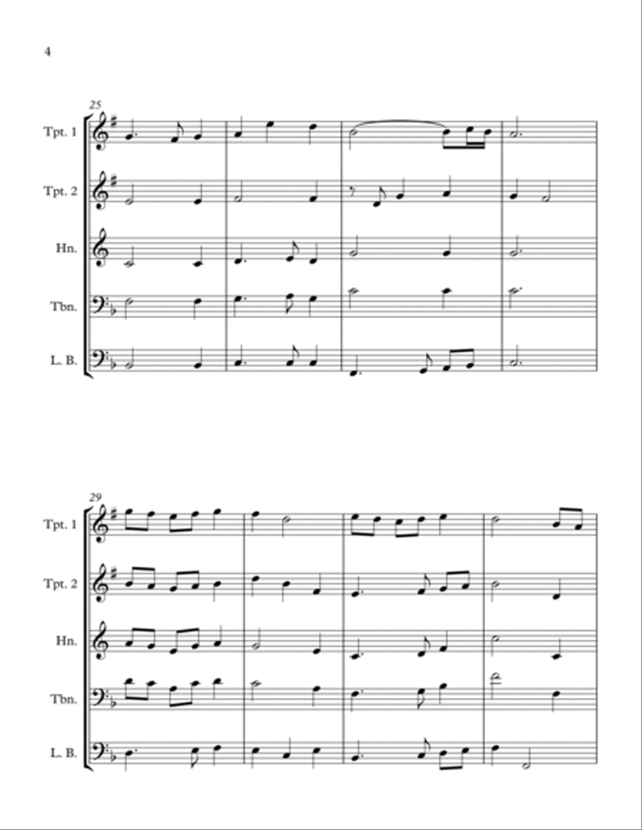 First Light - for Brass Quartet Brass Quartet scores gallery preview page 6