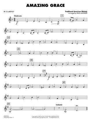 Amazing Grace (arr. Paul Lavender) - Bb Clarinet